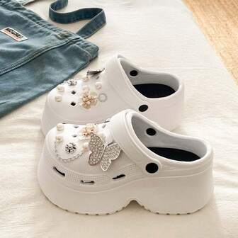 2025 New Thick Bottom Hollow Sandals, Women's Spring/Summer Fashion Garden Party Casual Cute Cartoon EVA Beach Outdoor Shoes