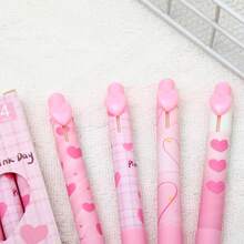 Best-Selling Ins Style Girlish Heart Practice Pen, Extra-Long Soft Grip Sweet Heart Stress-Relieving Pen, High Appearance Level Student Butterfly Gender-Neutral Pen