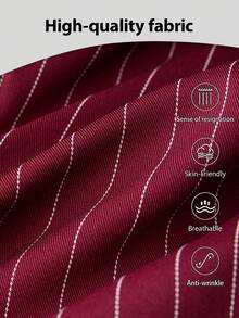 Men's 2-Piece Double-Breasted Suit: Burgundy Peak Lapel Set For Fashion-Forward Wedding Looks - 紅色 - 查看 3