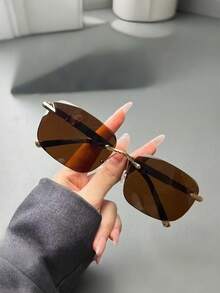 1副/2副复古无框男士驾驶钓鱼时尚眼镜 - 彩色 - 查看 10