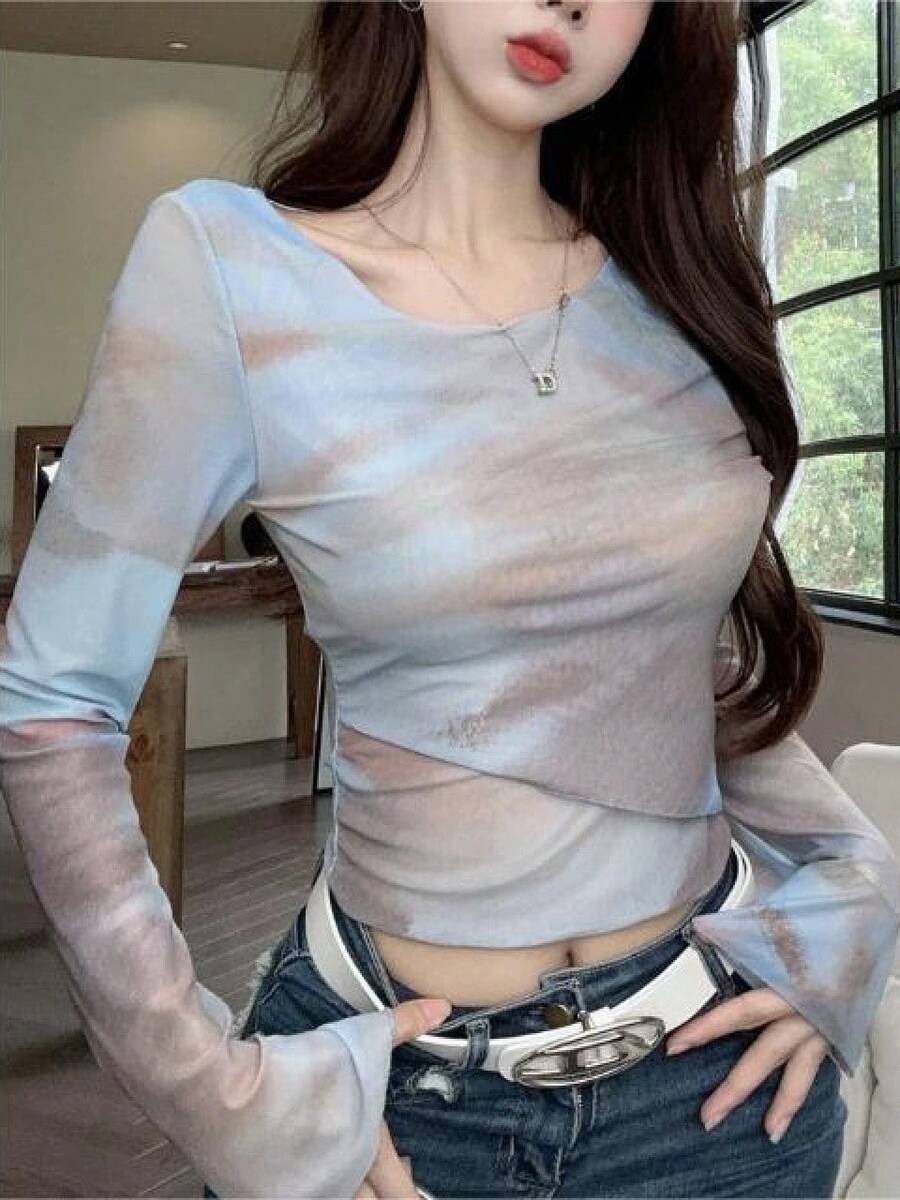 Women Tops - Blue - View 1