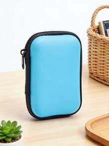 纯色简约相机收纳包，高强度EVA硬壳收纳盒，防水防尘电子产品整理包 | 防滑提手，安全闭合，表面纹理设计 | 完美收纳笔记本电脑、移动电源、相机、充电器、数据线及数码产品 | 数码游民、旅行者及专业人士必备的旅行收纳包 | 耐用防震，居家及外出皆宜 - 彩色 - 查看 6