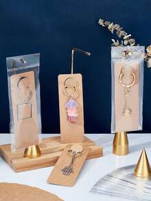 200pcs/198/196/100/98/20/Set Keychain Display Cards, Jewelry Storage Cards, Gift Packaging Label Cards, Keychain Storage Cards, Necklace Display Cards - Multicolor - View 10