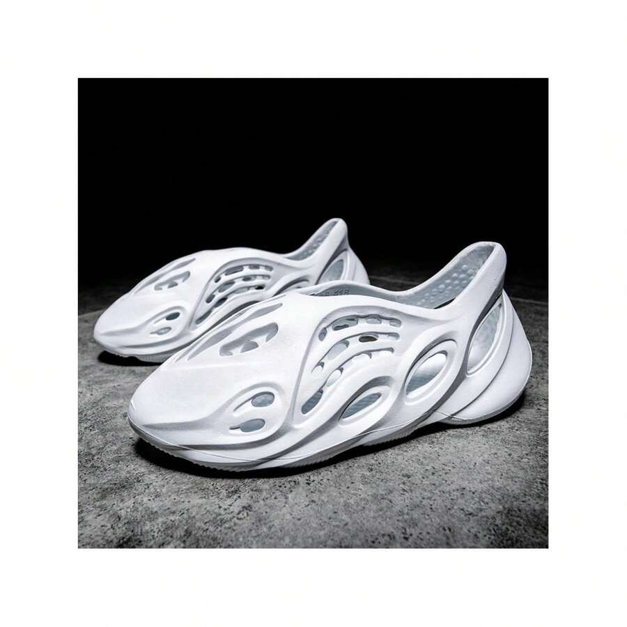 Côcônut Përfôrätëd Sändäls Summër Cäsuäl Slippërs Bëäch Wälking Shôës Lightwëight Wômëns Mëns  Snëäkërs (Whitë) - trắng - Xem 1