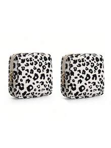 1pc Cow Print Zipper Sanitary Pad Pouch, Large Capacity Portable Bag For Storing Sanitary Pads, Liners, Tampons, Also Can Hold Cosmetics, Coins, Small Items, Versatile For Home, Gift, Travel, Holidays (Halloween, Christmas), Bohemian Style - Multicolor - View 36