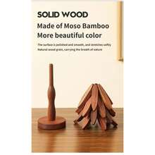 Solid Wood Heat-Insulating Mats, Placemats, Household Heat-Resistant Coasters, Creative Casserole Mats, High-End Texture, Heat-Insulating Mat Sets. - Multicolor - View 5