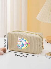 1pc My Little Pony Mini Makeup Bag, Cosmetic Pouch, Makeup Travel Bag, Toiletry Bag, Cute Cosmetic Bag, Travel Makeup Bag, Toiletry Bag, Cosmetic Storage Bag, Large Capacity Portable Storage Bag, Women Gift Small Makeup Bag - Multicolor - View 4