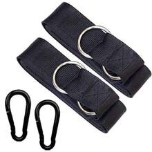 Tree Swing Hanging Kit - 2 PCS Hammock Straps And 4 Hooks - Black - View 3