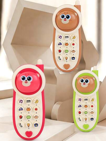 可爱造型小熊音乐手机玩具 | 具备音乐、灯光和故事模式 - 送给宝宝的理想礼物