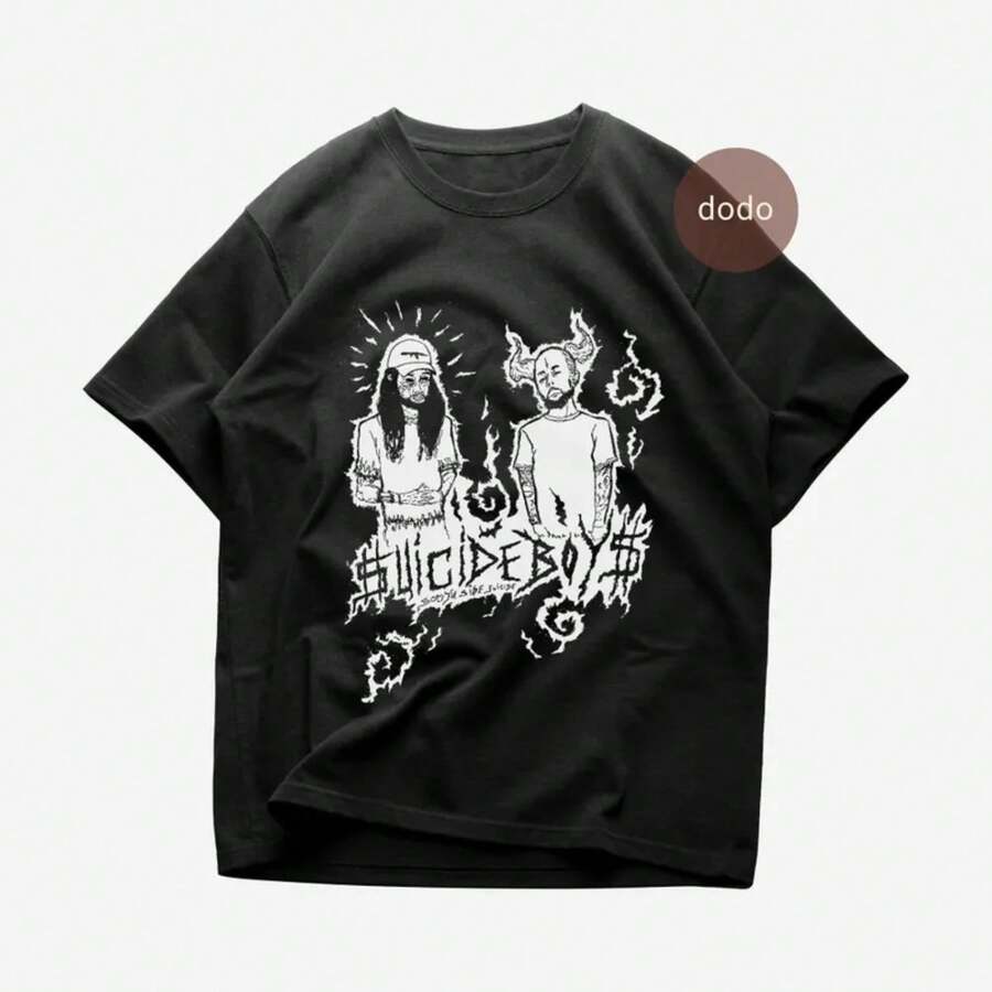 SuicideboysA T-Shirt - Rap Music Shirt - South Side Suicide Album - SuicideboysA Album Shirt - SuicideboysA Merch - Unisex Rapper Clothing - màu đen - Xem 1