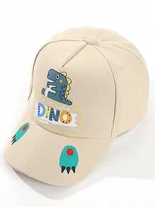 1 Peça Boné de Beisebol Infantil com Estampa de Dinossauro, Chapéu de Sol Unissex na Moda, Adequado para Crianças de 3 a 6 Anos, Primavera/Verão - DINO Língua de Pato de Dinossauro - Visão 16