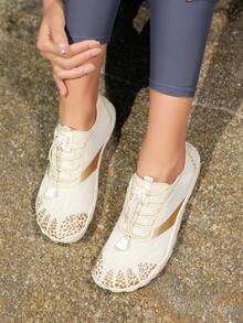 Women's Summer Barefoot Shoes, Beach & Hiking Shoes, Lightweight & Soft, Suitable For Pool, Boating, Camping, Fishing, Swimming, Surfing, Stream Hiking, Gym Running, Squats, Yoga - Apricot Color - View 5