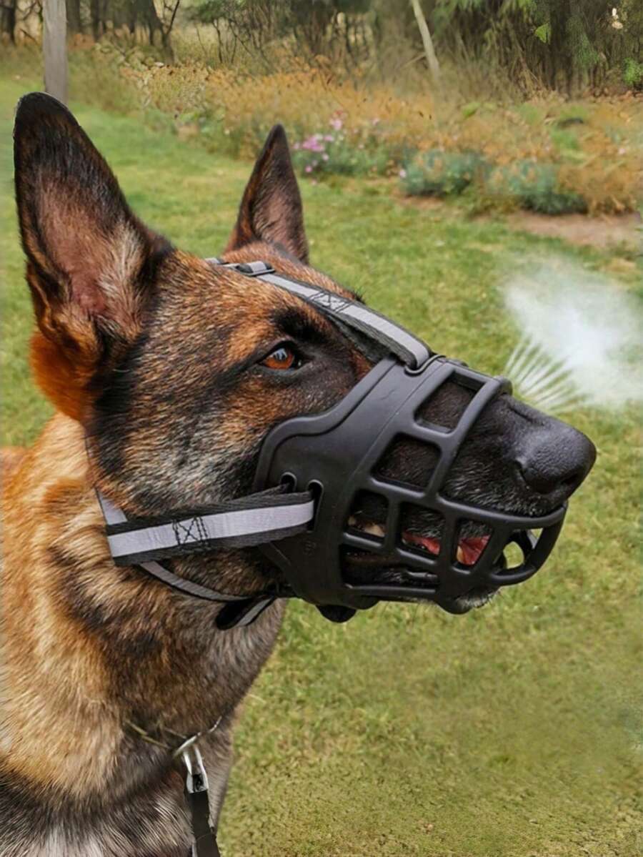 Bozal de perro duradero, detiene eficazmente el ladrido y la ingesta de basura - Adecuado para perros medianos a grandes - Anti-mordedura, anti-acoso, anti-perturbación - Precio asequible, material de alta calidad, múltiples tamaños disponibles - Protección de bozal para mascotas
