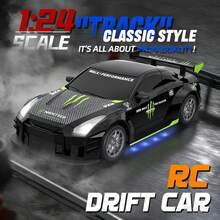 1:24 Scale Remote Control Drift Car, 2.4Ghz RC Toy With Lights, Tires And Obstacle Tools, Ideal Gift For Boys And Girls On Birthday, Halloween, Christmas, Thanksgiving - 20km/H High-Speed Drift Racing Car, 2-In-1 All-Terrain Off-Road Vehicle, Plastic RC Car With Drift Mode - Multiple Colors and Styles Of Drift Cars - View 10