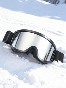 New TPU White Frame Colorful Coated Single Lens Breathable Ski Goggles, Includes Foam Padding, High-Definition Wide Vision Anti-Wind Ski & Outdoor Sports Protective Eyewear For Men And Women, Multiple Colors - Multicolor - View 9