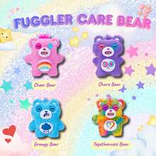 Spin Master FugglerXCare Bears 趣味丑陋怪兽，9 英寸玩具，欢呼熊/团结熊/生气熊/分享熊，拥有类似人类的牙齿，适合儿童、青少年和成人的收藏玩偶 - 歡呼熊 - 查看 9