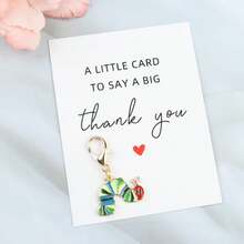 Tarjeta de agradecimiento, llavero colorido y adorable, tarjeta postal pequeña para el Día del Maestro, aprecio a los empleados, aliento y bendición para amigos cercanos - Azul cielo - Ver 10