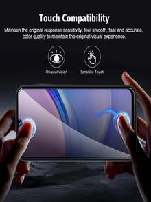 2pcs 9H Tempered Glass Screen Protector, Anti-Spy Anti-Scratch Shatterproof Privacy Screen Film, Compatible With Samsung Galaxy S26 S25 S24 Ultra A57 A56 A37 A36 A17 A26 / 17 16 15 14 13 12 11 Pro Max / 15T 14T Redmi Note 15 13 14 12 14C 13C 4G 5G, Office/Subway Protection - Black - View 10
