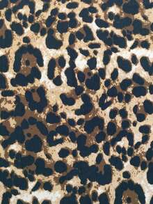 Đầm nữ thời trang họa tiết da báo không tay cổ chữ V, dây đeo vai mảnh có thể điều chỉnh, đầm họa tiết da báo - Màu Khaki - Xem 5