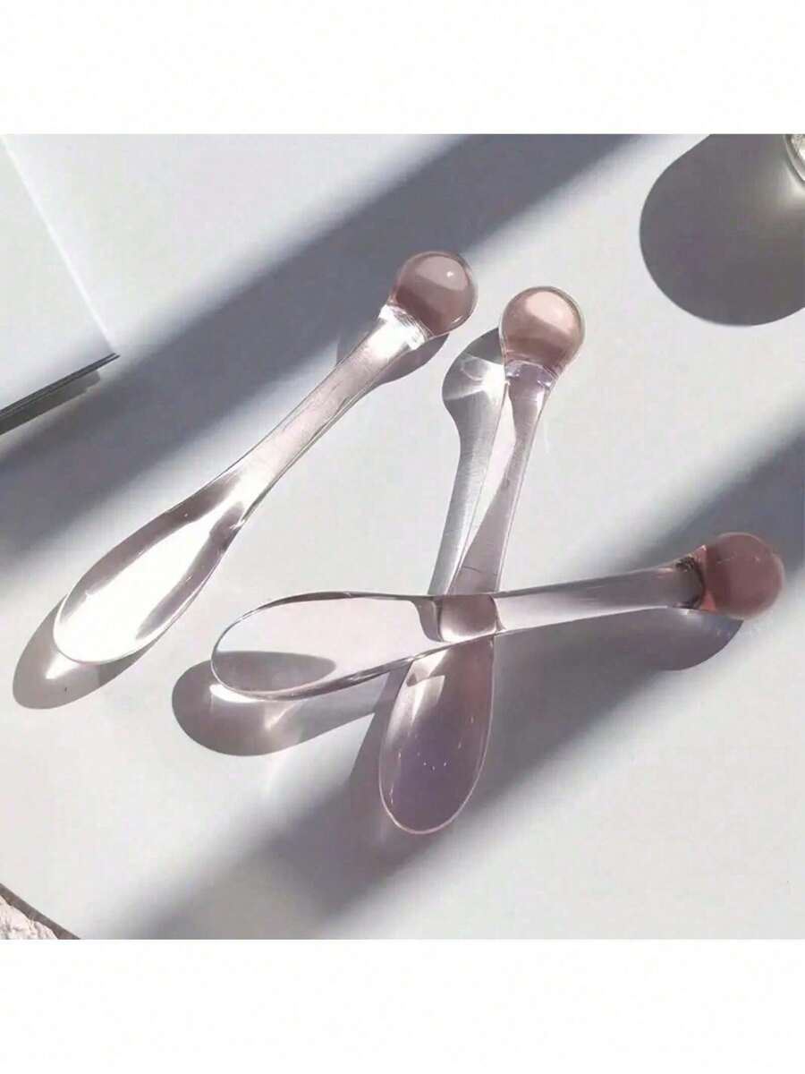 2pcs Transparent Acupoint Massage Stick For Eyes And Face - Enhance Absorption, Multifunctional Cosmetic Tool, Improve Skin Health, Massage Stick - 透明的 - 查看 1