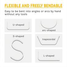 1 Set - Ceiling Curtain Track Flexible Curved Curtain Track, 16-Foot Wall-Mounted Sliding Ceiling Track And Clip Curtain Track, System Set As RV Room Divider (White) - White - View 7