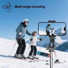 360° Portable Smartphone Stabilizer Tripod, Wireless Remote Control, Extendable Selfie Stick, Multi-Angle Shooting, Suitable For Short Videos, Live Streaming, Photography, Sturdy And Durable, Foldable For Easy Storage, Capture Memorable Moments - Black - View 5