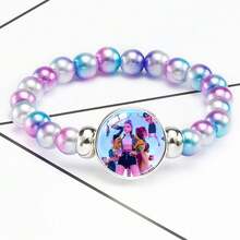 1条新款韩流风格珍珠链吊坠手链，釉面宝石手链，情侣手链，派对礼物首饰 - 彩色 - 查看 24