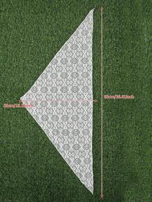 1pc Rustic Hollow Lace Flower Triangular Scarf Hair Band, Suitable For Daily Outfits