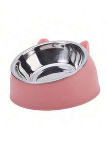 倾斜式不锈钢单碗宠物喂食器，适用于猫狗 - 促进健康消化，让喂食更舒适 - 100ml - 查看 9