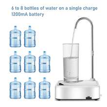 Portátil, Bomba Dispensadora De Agua Potable Recargable Con Bandeja, Bomba De Agua Eléctrico Automático, Dispensador Portátil De Bajo Ruido, Para Hogar, Cocina Y Oficina - Blanco - Ver 4