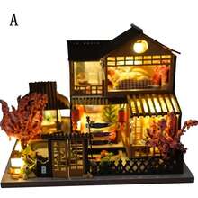 Pop-Up Book Miniature House Kit (With Furniture), DIY Kit For Small Wooden Houses For Adults And Teenagers, A Creative Room Decoration Gift For Family And Friends. Japanese Miniature Wooden Dollhouse/Coastal/Car Market, Villa Kit, 3D Model, Creative Gifts For Friends And Parents. - 彩色 - 查看 2