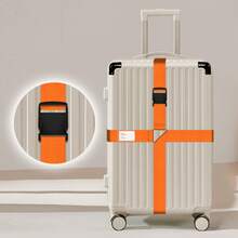 Correa de equipaje de viaje con cerradura de contraseña ajustable, cinturón de embalaje, cerradura de para equipaje, correa antirrobo para equipaje - Multicolor - Ver 12