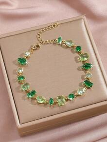 Bracelet à strass - Bijou multicolore brillant pour le port quotidien des femmes - Bracelet multicolore - Voir 7