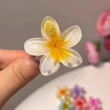 12 Mini Randomly Colored Egg Flower Hair Clips, Gradient Flower Design, Elegant And Cute Headwear Set, Suitable As Birthday Gifts, Christmas Gifts, Daily Travel Decorations, Etc - Multicolor - View 6