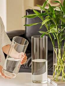 1 bình hoa thủy tinh để sàn trang trí, bình hoa phòng khách, chai thủy tinh trong suốt, nhiều kích cỡ lọ thủy tinh khác nhau. - Trong sáng - Xem 1