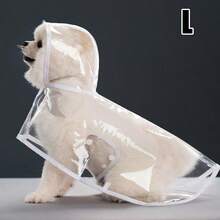 1pc Transparent Blue Trim Waterproof Rain Coat, Suitable For Cats And Dogs Going Out In Rainy Weather, Fits Large Dogs, Transparent 4-Leg Rain Coat, Small And Large Pet Rain Coat - Blue - View 27