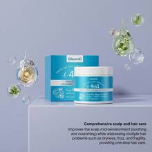 GleamXi 四效合一发膜，蕴含角蛋白、生物素、胶原蛋白和椰子油，深层补水，焕活秀发，令秀发亮泽柔顺，120克，温和护发 - 彩色 - 查看 3