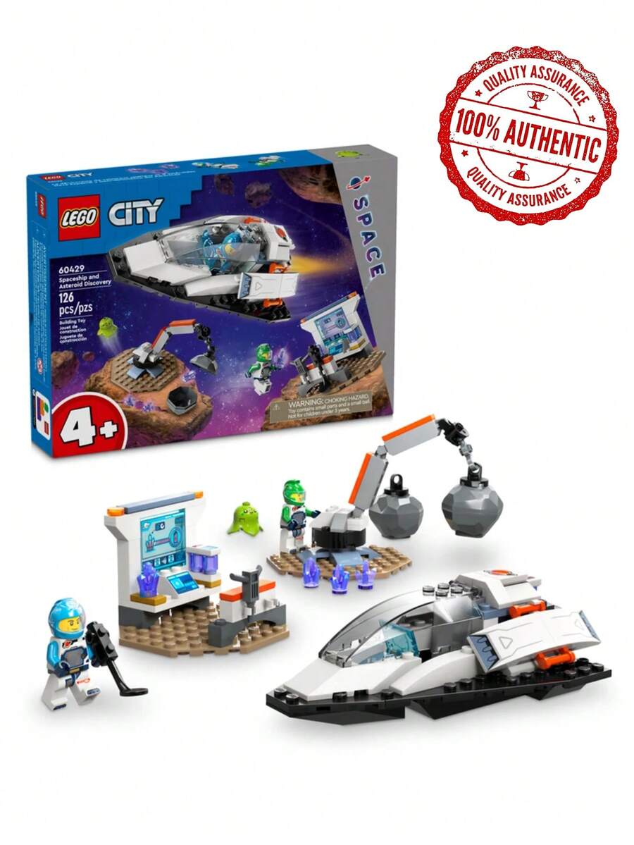 LEGO Bộ đồ chơi khám phá tàu vũ trụ và tiểu hành tinh 60429 – Bộ đồ chơi thám hiểm không gian với tàu vũ trụ và tiểu hành tinh có thể lắp ráp, bao gồm các mô hình phi hành gia thu nhỏ, đồ chơi STEM, quà tặng phổ biến cho trẻ em từ 4 tuổi trở lên, quà tặng mùa lễ hội âm nhạc/đám cưới. - Nhiều màu - Xem 1