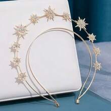 1 chiếc băng đô cài tóc sang trọng có thể điều chỉnh dành cho nữ, kiểu vương miện công chúa, phù hợp cho lễ Halloween và đám cưới. - Bạc - Xem 5