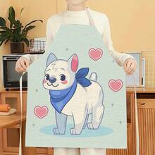 1pc Cute Animal Pattern Apron, Creative Funny Fashion Printed Apron, Easy To Clean Kitchen Cooking Apron, Innovative Home Apron - Multicolor - View 7