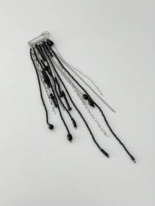 1枚复古串珠流苏时尚胸针，适合休闲、派对、约会、女士节日等场合，百搭饰品礼品。 - 彩色 - 查看 9