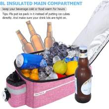 Bike Rear Rack Bag With Tail Light, Bike Truck Cooler Bag For Warm Or Cold Items,40293235 - Màu tím  Violet - Xem 5