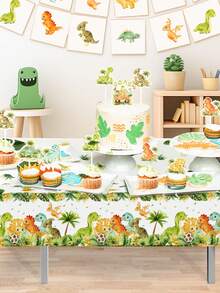 1 pezzo Tovaglia per festa di nascita a tema dinosauro, decorazione per tavolo festa di compleanno a tema giungla e dinosauri, decorazione per festa di rivelazione del , tovaglia monouso in PE, accessori per festa di nascita, decorazione per festa di 1° compleanno, decorazione per festa di nascita, decorazione per tavolo festa neonato, decorazione per la casa, decorazione per festa a tema dinosauro, tovaglia per festa di nascita - Dinosauro - Visualizzare 5