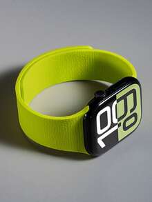 1pc Unisex Litchi Texture Silicone Magnetic Watch Band, Compatible With Apple Watch 42mm, 38mm, 40mm, 41mm, 44mm, 45mm, 46mm, 49mm, Fashionable Smart Watch Replacement Strap For Series Ultra2, Ultra SE2, SE 11, 10, 9, 8, 7, 6, 5, 4, 3, 2, 1