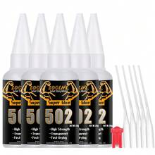 LOOLIFL 1-5PCS Super Glue Thick CA Glue Clear 20 Gram, Heavy Duty Superglue Instant Cyanoacrylate Adhesive For Plastic Ceramic Leather Metal Glass Wood Pla Shoe Sole Repair, - Red - View 11