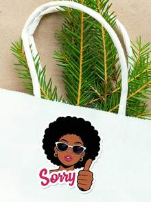 2/1pc Cute Apology Sticker - Personalized-Rich Funny Design Suitable For Laptop, Water Bottle, Etc. - one-size - View 7