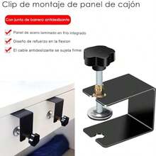 4PCS Grapas de Fijacin para Cajones - Abrazaderas C de Acero Laminado en Fro, Clips Precisos para Instalacin de Gabinetes y Carpintera, Abrazaderas Universales para Mesas y Escritorios - como se muestra en la figura - Ver 4