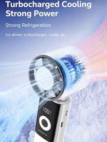 1个可折叠高速风扇，半导体快速散热，多场景使用（悬挂/桌面），可充电，大容量电池，持久耐用，附带充电线（适用于户外、办公室、运动、旅行、家庭的便携式冷却风扇）