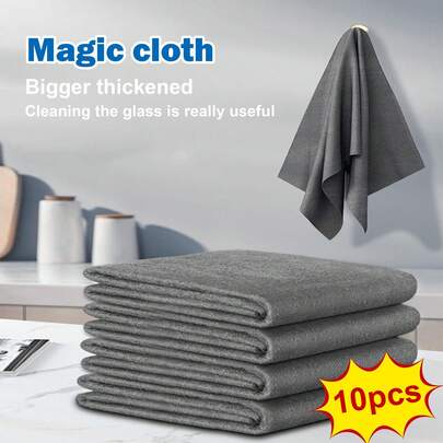 1/5/10 st återanvändbara tjocka mikrofiberdukar, lämpliga för rengöring av duschkabiner, bilar, kök, glas och mer