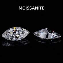 Moissanite Marquise Cut Loose Gemstone For Pendant, Necklace, Ring, Stud Earrings, Jewelry Making - White - View 8